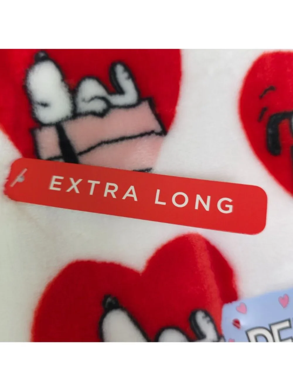Peanuts Snoopy Heart Pattern Pet Plush Throw Blanket Extra Long 60x70 Berkshire